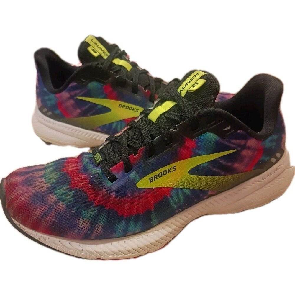 Size-8 Brooks Launch 8 Women's Multicolor Tie-Dyed Running Shoe Sneakers Walking